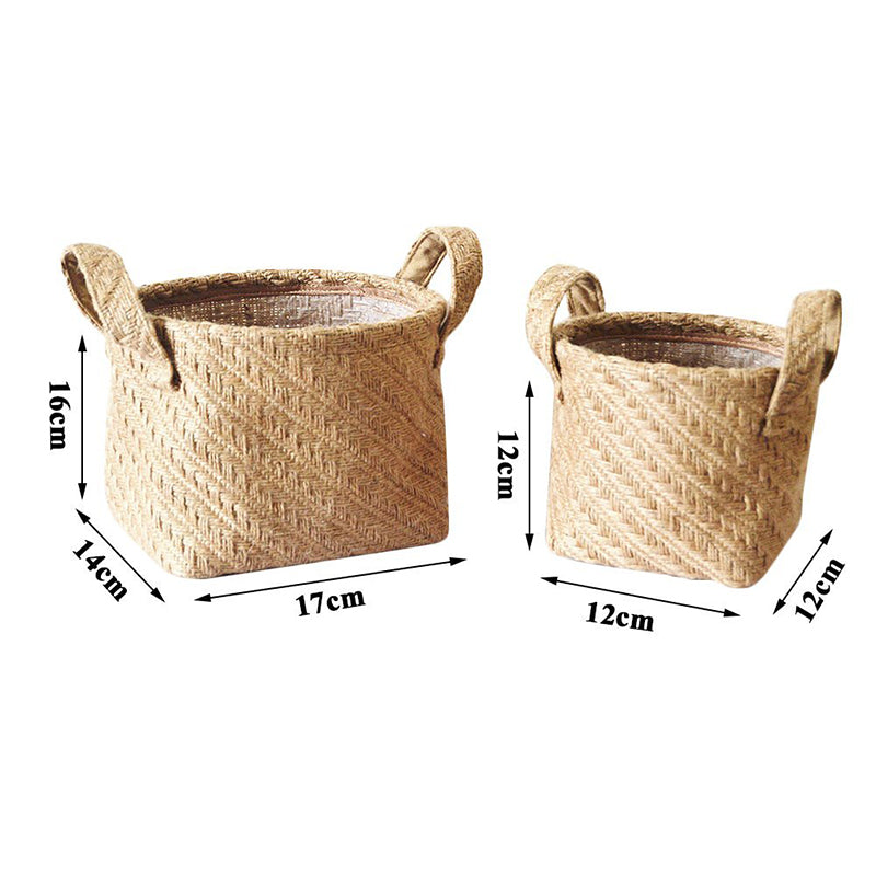 Woven Jute Storage Basket