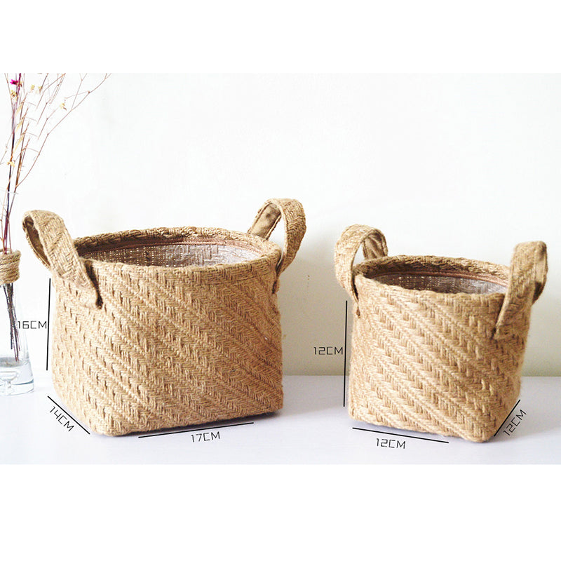 Woven Jute Storage Basket