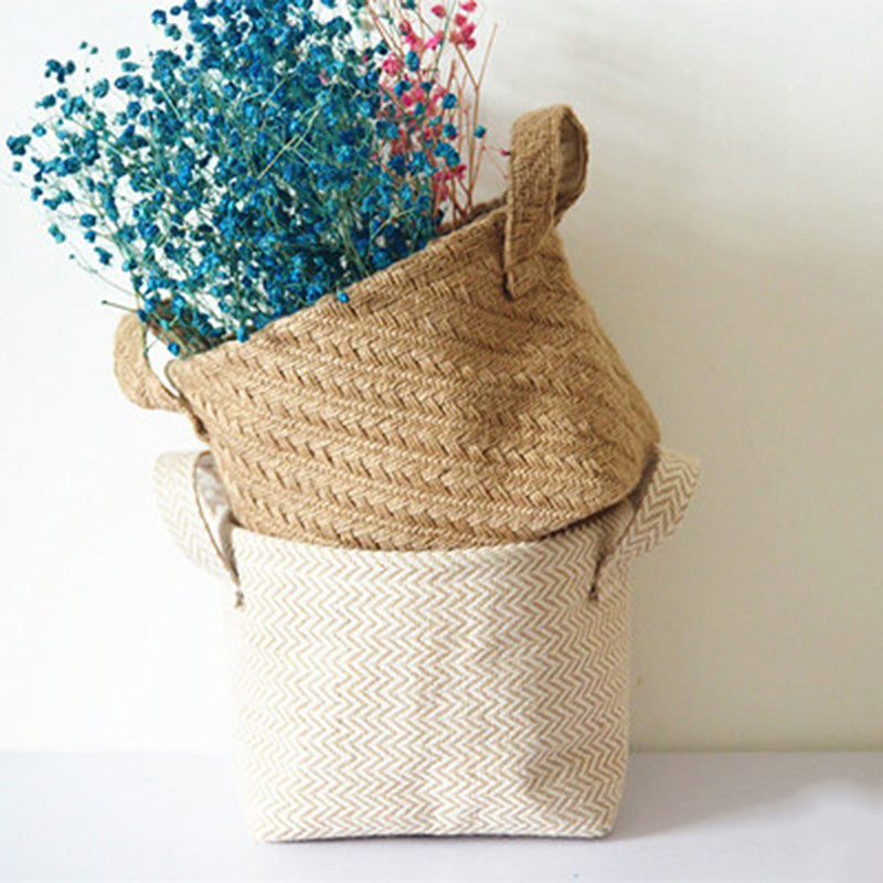 Woven Jute Storage Basket